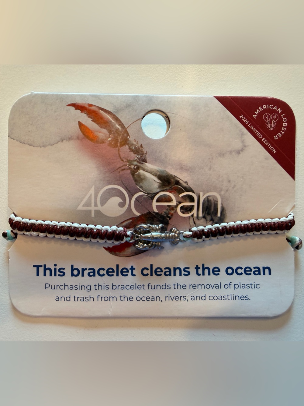 4Ocean Limited Edition American Lobster Bracelet with Lobster Charm